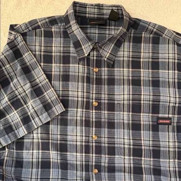 Dickies Other - Dickies Casual Plaid Button Down Shirt Relaxed Fit Short Sleeve Lightweight